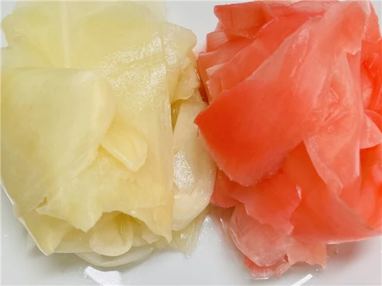 1 kg branco/rosa atacado a granel para ingredientes alimentos fábrica OEM desfiado sushi amarelo gengibre