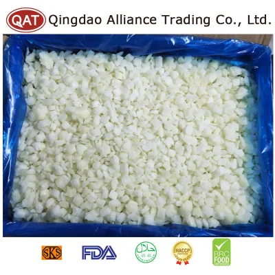 Legumes congelados da China Cebola congelada IQF em cubos com cebola de 10 * 10 mm 6 * 6 mm em cubos